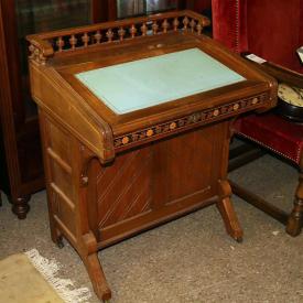 MaxSold Auction: This auction features antique desk, rosewood finish antique music cabinet, projector, ceramic servingware, original art, Royal Doulton figures, wood carving, wool carpet, dining table, books, conservatory stool, ceramic pitcher, pottery figurehead, Triplett Harps Mfg Zeypher travel harp,  and much much more!